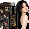 RILSIC Shampoo Colorante Nero Donna Uomo, 500ML Shampoo Colorante Bianchi