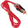 JoyGlow Tatuaggio Clip Cord, 1,8 m morbido cavo in silicone con 1/4 Mono Plug per tatuaggio macchine alimentatori (rosso)