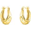 SOFIA MILANI - Orecchini da Donna in Argento 925 - Placcati in Oro - Creoli Martellati - E2729