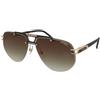 Carrera Carrera 1087/S I46/D6 | Occhiali da Sole Graduati o Non Graduati | Prova Online | Metallo | Pilot | Nero, Oro | Adrialenti