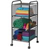 Relaxdays Carrello, 3 cassetti, Metallo, AxLxP: 63 x 33 x 31,5 cm, 4 Ruote, Bagno, Cucina