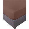 Miracle Home. Lenzuolo con angoli 100% microfibra garzata, regolabile, elastico e antipeeling. 150X200. Letto 150. Marrone