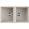 Elleci Lavello cucina 83,6x48,8 cm 2 vasche da incasso sottotop in Granitek Bianco Soft | Elleci Best 450 LGB45039BSO