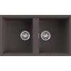 Elleci Lavello cucina 2 vasche 83,6x48,8 cm sottotop in Keratek Cocoa | Elleci Best 450 LKB45087BSO