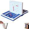 WEIWOGU Libro dei giochi dell'impiccato, giochi da tavolo stampati in 3D, set di scacchi magnetici educativo, quattro di fila, battaglia navale, backgammon, mancala, sfida di ortografia del (Style-D)