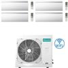 Hisense Climatizzatore Condizionatore Hisense Air Master Wifi R32 Quadri Split Inverter 9000 + 9000 + 9000 + 12000 BTU con U.E. 5AMW105U4RQC Classe A++/A+