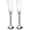 BACCARAT SET 2 CALICI FLUTE FLUTTISSIMI VEGA, CRISTALLO TRASPARENTE CRISTALLO (3 Pezzi)