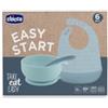 CHICCO (ARTSANA SPA) Chicco easy start set pappa silicone azzurro 6m+
