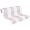 A.S. Création Carta da parati a righe Little Love in tessuto non tessuto, 10,05 m x 0,53 m, colore: rosa e bianco, made in Germany 381482 38148-2