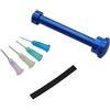 Puco Dispenser manuale per siringhe in lega di alluminio, strumento a stantuffo per pasta saldante per maschera di saldatura UV, spintore olio per saldatura, effetto di saldatura stabile e lavoro