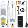 Rebel Electro Tavola da SUP con pompaggio a punto goccia da 350 cm Set zaino con pompa a pagaia RBA-4500-WH