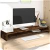 Syfax Supporto per Monitor Rovere Fumo 100x24x13 cm Legno Multistrato