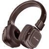 Avizar, Auricolare Bluetooth stereo 5.3 Portland con microfono e jack da 3,5 mm, marrone
