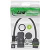 InLine® Accoppiatore cavo patch Cat.6A, IP68, presa RJ45 a spina, 20cm