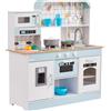 VEVOR Set da cucina giocattolo per bambini per giocare a cucinare, 24 accessori, bianco