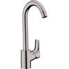Hansgrohe Rubinetto da cucina fisso a collo di cigno MySport L argento cromato opaco HANSGROHE