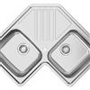 RODI Lavello sopratop 2 vasche in inox argento RODI Keppler L 83 x L 83 cm