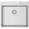 RODI Lavello quadrato 1 vasca in inox argento RODI Box Lux 57 L 55 x L 50.5 cm