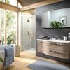 PELIPAL Mobile da bagno sospeso sotto lavabo Contea L 117 x H 25 x P 37 cm bianco, 2 cassetti 1 anta dx
