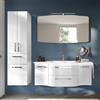 PELIPAL Mobile da bagno sospeso sotto lavabo L 130 x H 48 x P 48 cm bianco lucido, 2 cassetti 2 ante PELIPAL Contea