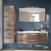 PELIPAL Mobile da bagno sospeso sotto lavabo L 130 x H 48 x P 48 cm rovere satinato, 2 cassetti, 2 ante PELIPAL Contea