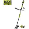 Ryobi Decespugliatore a batteria con spazzole al carbonio 36V in acciaio RYOBI RBC36X26B impugnatura a manubrio, lama in acciaio a 3 denti, batteria inclusa