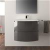 BADEN HAUS Mobile da bagno sospeso sotto lavabo L 70 x H 55 x P 50 cm grigio laccato lucido, 2 cassetti BADEN HAUS Vague