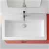 Leroy Merlin Lavabo d'appoggio rettangolare Lego96 dx L 96 x H 11.5 x P 51 cm in resina bianco lucido