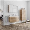 PELIPAL Mobile bagno sospeso con lavabo L 90 x H 49 x P 22 cm rovere castello 2 cassetti per vasca centrale Solitaire