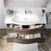 PELIPAL Mobile bagno sospeso con lavabo L 115 x H 58 x P 55 cm rovere terra 2 cassetti per vasca centrale Solitaire