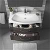 PELIPAL Mobile bagno sospeso con lavabo L 90 x H 49 x P 22 cm grafite 2 cassetti per vasca centrale Solitaire