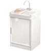 GAROFALO Mobile lavanderia con lavabo incluso Ice 1 anta in pvc bianco P 62.4 x L 59.2 x H 84 cm