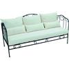 Leroy Merlin Divano da giardino in acciaio antracite L 196 x H 78 x P 75 cm