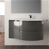 BADEN HAUS Mobile bagno sospeso con lavabo L 104 x H 55 x P 52 cm antracite 2 cassetti per vasca a destra Vague