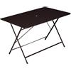 OASI BY EMU Tavolo da pranzo per giardino pieghevole Cassis OASI BY EMU struttura e superficie in acciaio marrone scuro per 4 persone 120x76cm