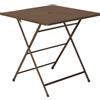 OASI BY EMU Tavolo da pranzo per giardino Cassis OASI BY EMU struttura e superficie in acciaio marrone scuro per 4 persone 76x76cm