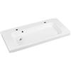 SENSEA Lavabo a incasso rettangolare doppia vasca Remix L 106.0 x H 14.0 x P 49.0 cm in ceramica bianco lucido