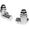 Delonghi Kit valvole termostatiche manuali a squadra DE'LONGHI 1/2" in ottone argento