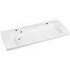 SENSEA Lavabo a incasso rettangolare doppia vasca Remix L 121.0 x H 14.0 x P 49.0 cm in ceramica bianco lucido