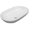 Leroy Merlin Lavabo da appoggio ovale in ceramica L 58.5 x H 18 x P 38 cm bianco lucido piletta non inclusa