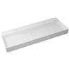 SENSEA Lavabo a incasso rettangolare vasca centrale Neo L 135 x H 15 x P 49 cm in resina bianco lucido