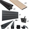 Leroy Merlin Recinzione 1 pannello in alluminio Himya rovere chiaro H 180 cm