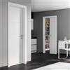 Leroy Merlin Porta interna a battente Ribera in legno colore bianco, L 80 x H 210 cm, apertura a destra
