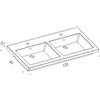 Leroy Merlin Lavabo da appoggio Lego rettangolare in ceramica L 121 x H 5 x P 51 cm bianco
