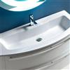 Leroy Merlin Lavabo a incasso rettangolare L 147 x H 20 x P 51 cm in resina bianco lucido