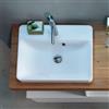 Leroy Merlin Lavabo da appoggio rettangolare in resina L 55 x H 10 x P 43 cm bianco piletta non inclusa