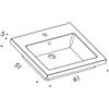 Leroy Merlin Lavabo d'appoggio rettangolare LEGO61 L 61 x H 5 x P 51 cm in ceramica bianco
