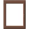 Proline Finestra in PVC effetto legno rovere dorato L 60 x H 120 cm, 1 anta apertura a sinistra
