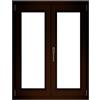 Proline Finestra in PVC effetto legno noce L 100 x H 140 cm, 2 ante apertura a destra