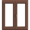 Proline Finestra in PVC effetto legno rovere dorato L 100 x H 120 cm, 2 ante apertura a destra